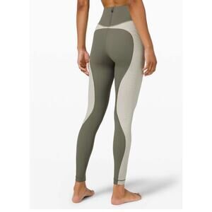 Lululemon Womens Leggings 12 Green Wade the Waters High-Rise Paddle Tight 28"